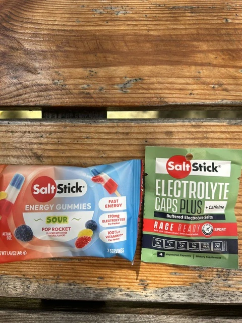 Energy gums jakákoliv příchuť a sáček saltstick caps plus gratis