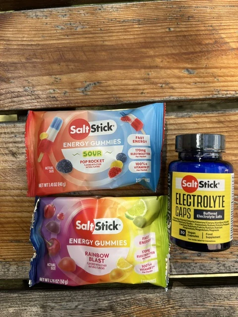 Energy gums jakákoliv příchuť a sáček saltstick caps plus gratis